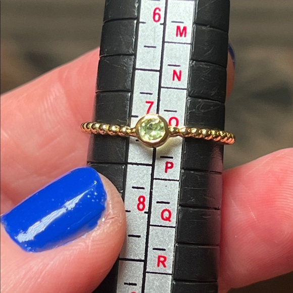 18k Gold Vermeil Sterling Silver Caviar Gemstone Solitaire Dainty Stacker Rings - Picture 5 of 8